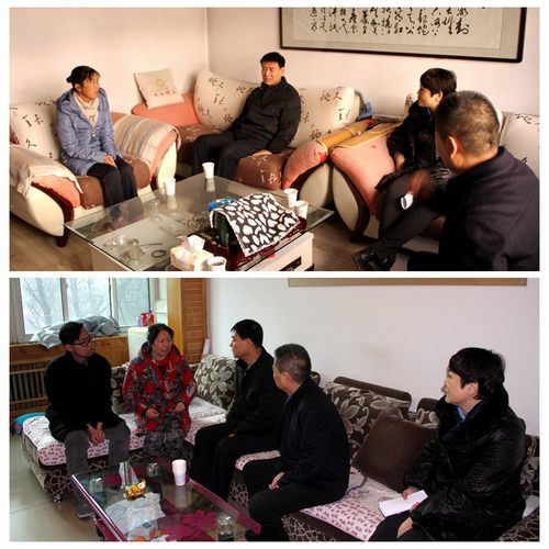 建設(shè)集團(tuán)聯(lián)合黨委副書記、紀(jì)委書記、工會主席侯本英為銅煤公司困難職工送來冬日溫暖