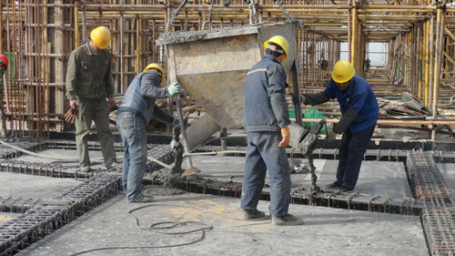 天工公司土建四部曹家灘煤礦原煤倉工程進入沖刺階段