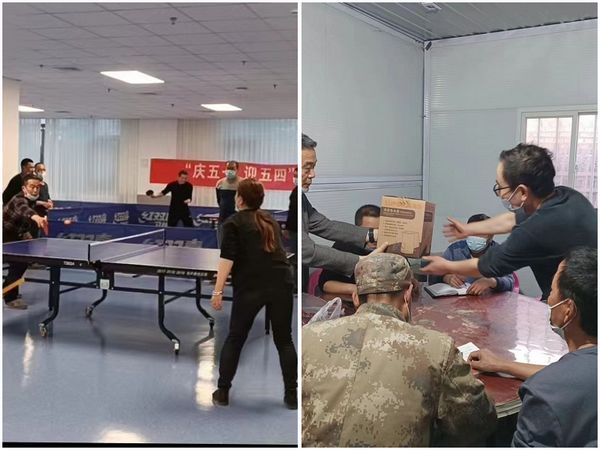 陜煤建設(shè)天工公司土建二部開展“慶五一，迎五四”乒乓球比賽主題黨日活動