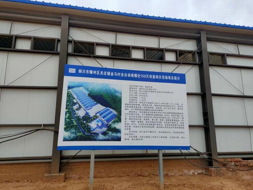 陜煤建設(shè)設(shè)計(jì)研究院：銅川市耀州區(qū)關(guān)莊鎮(zhèn)金馬村全自動(dòng)規(guī)?；?50萬羽蛋雞示范場項(xiàng)目主體驗(yàn)收
