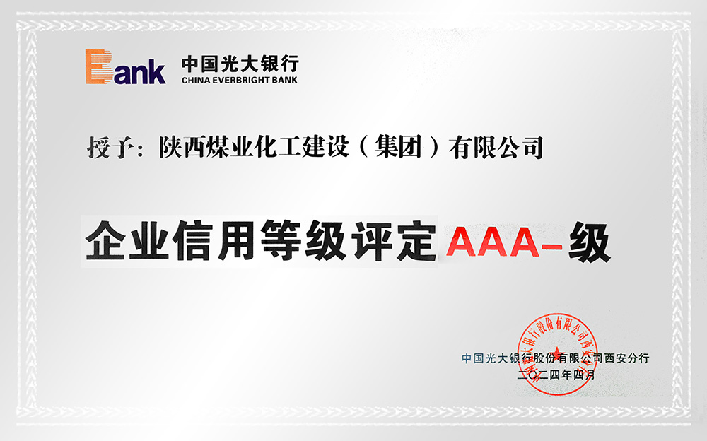 企業(yè)信用等級AAA-、AA+級