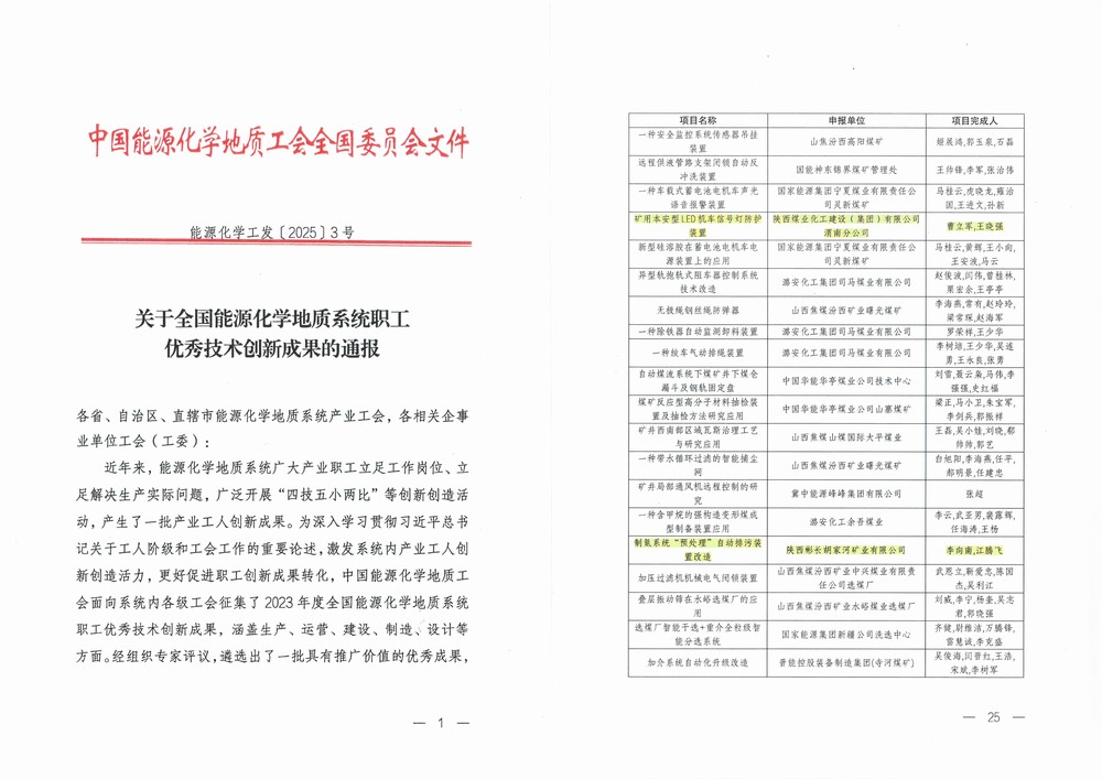 陜煤建設(shè)渭南分公司：五小創(chuàng)新綻放科技之光 讓機車信號燈開啟“超長待機”模式